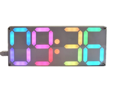 Rainbow LED Tube DIY Clock Kit