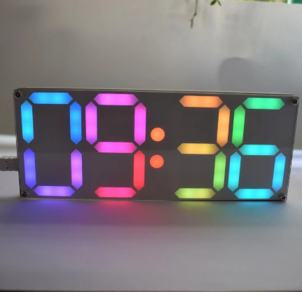 Rainbow LED Tube DIY Clock Kit