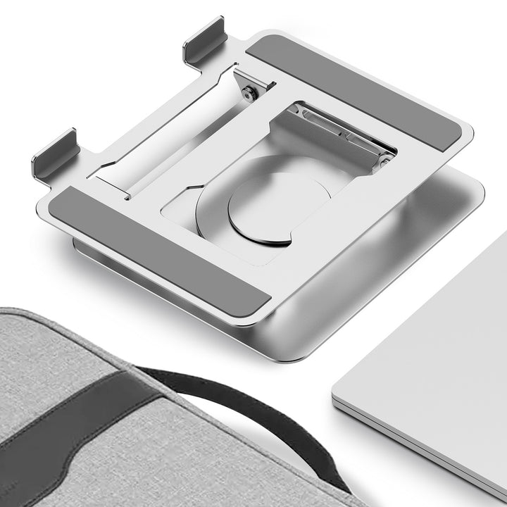 Swiveling Aluminum Laptop Holder with Adjustable Folding Design