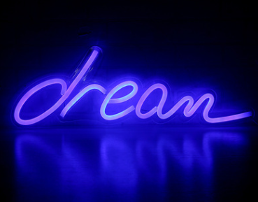 Acrylic-backed LED Neon Lamp for Room Ambiance and Decor.