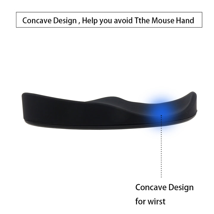 Ergo Wrist Support Mouse Mat: Silicone Gel Grip, Non-Skid Design for Office & Gaming PC Needs.