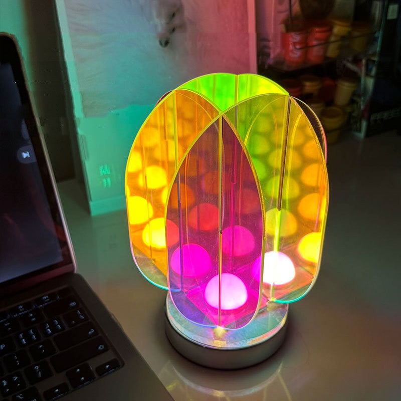 Colorful Acrylic Indoor Decorative Table Lamp With Led Lights