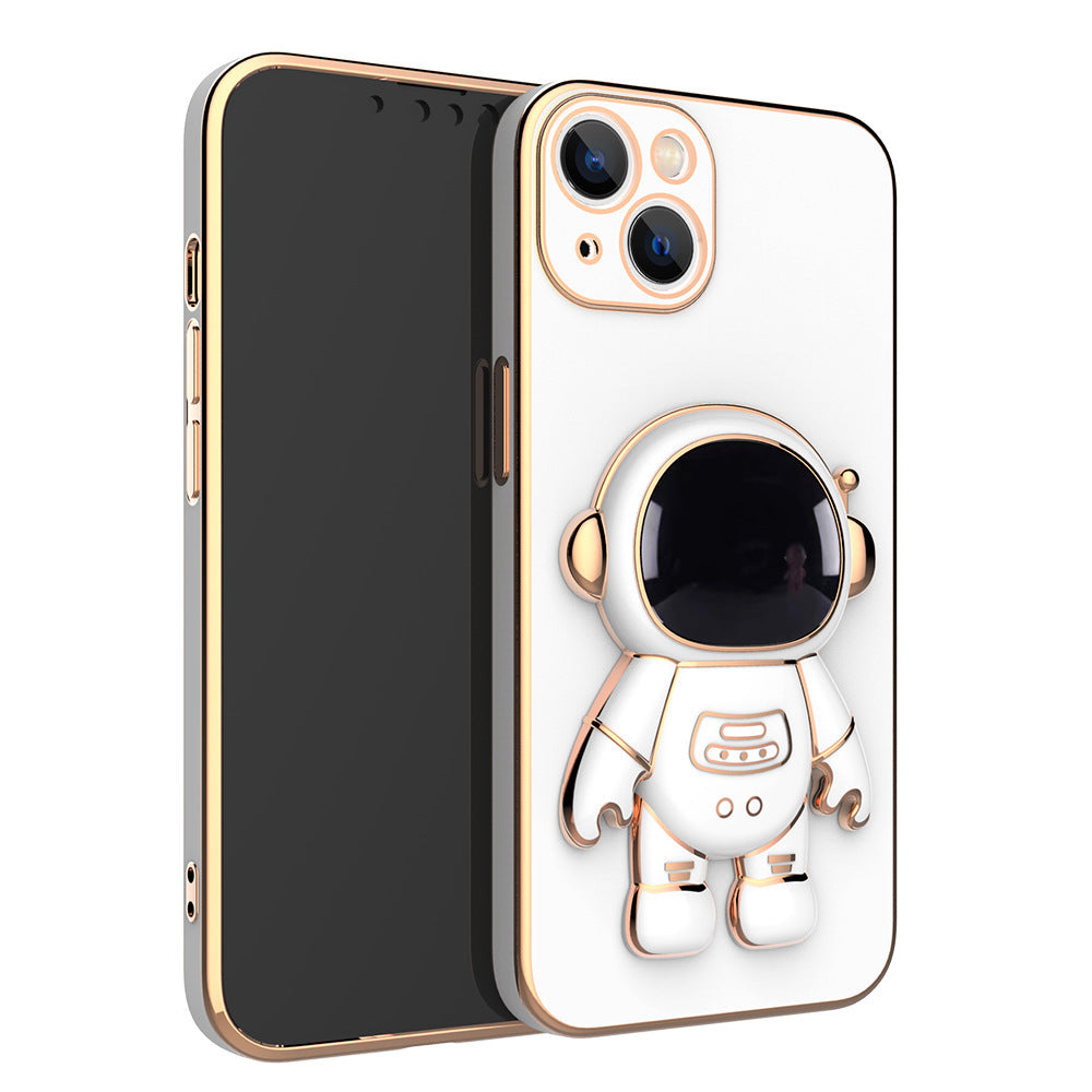 Space Explorer Phone Cover Non-Slip with Electroplated Stand.