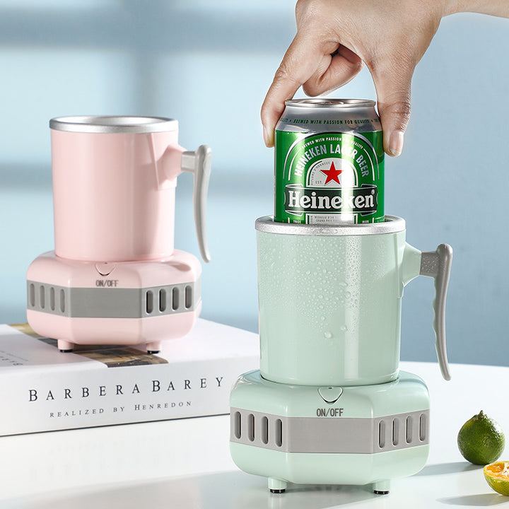 Portable Dual-function Chilled Drink Holder for Work, Living Spaces & Kitchen Accessories.