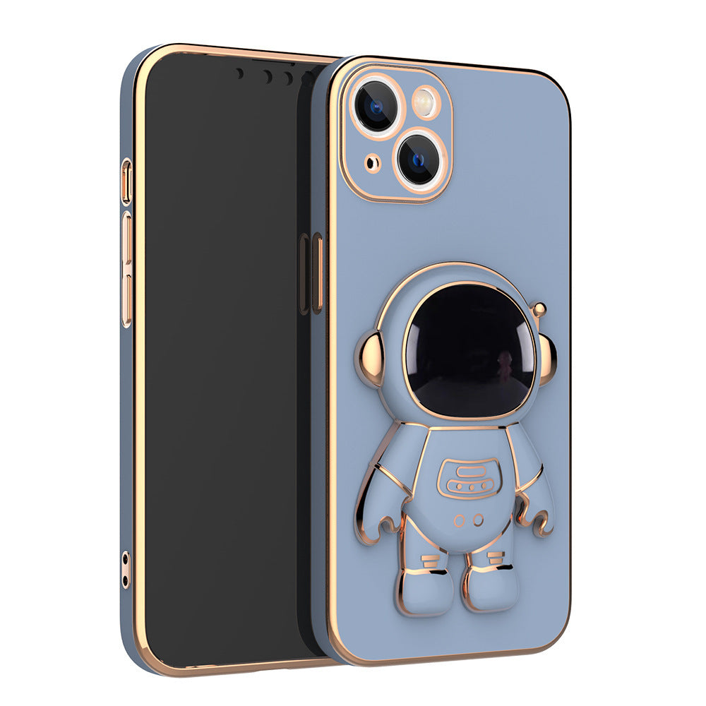 Space Explorer Phone Cover Non-Slip with Electroplated Stand.