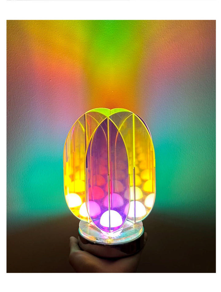 Colorful Acrylic Indoor Decorative Table Lamp With Led Lights
